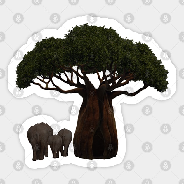 baobab retro vintage Sticker by jamai27